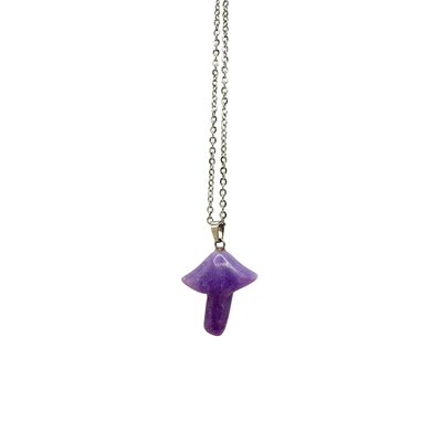 Parasol Mushroom Gemstone Necklace