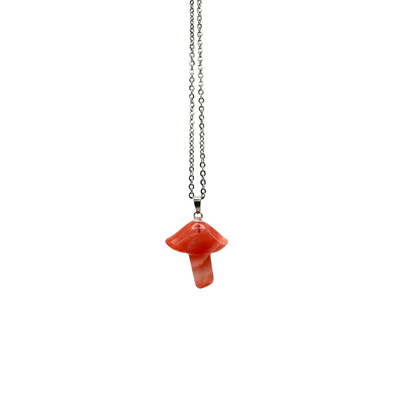Parasol Mushroom Gemstone Necklace