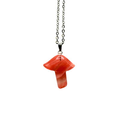 Parasol Mushroom Gemstone Necklace