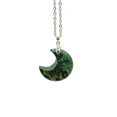 Large Moon Gemstone Necklace