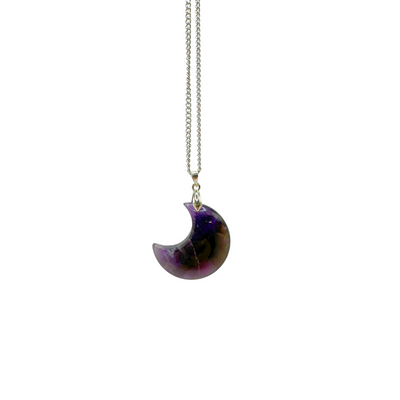 Large Moon Gemstone Necklace