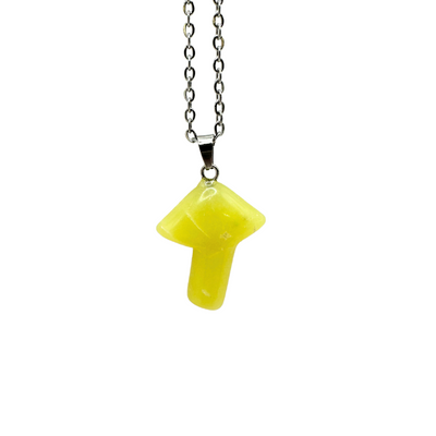 Parasol Mushroom Gemstone Necklace