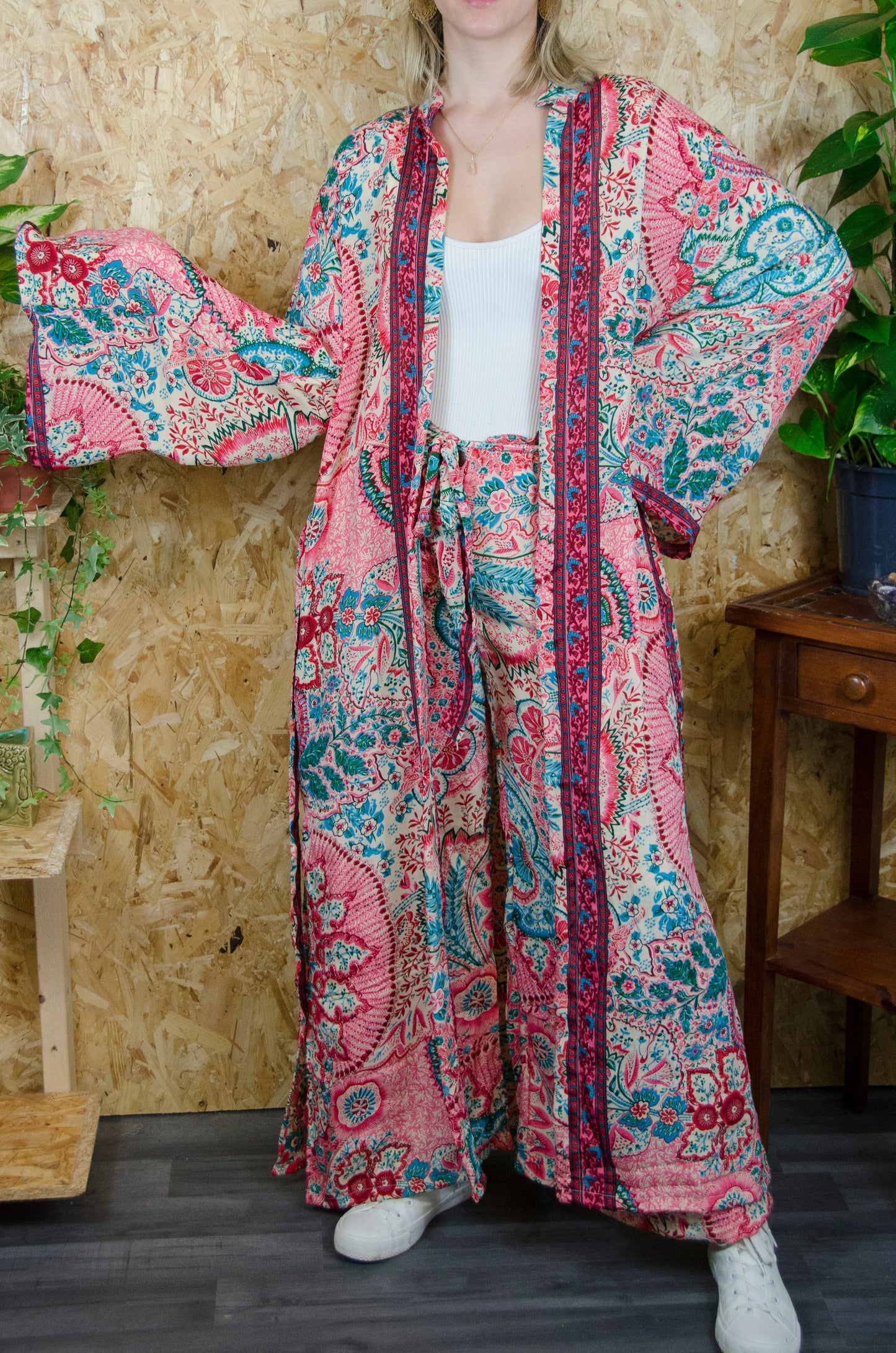 Long Kimono -Flamingo