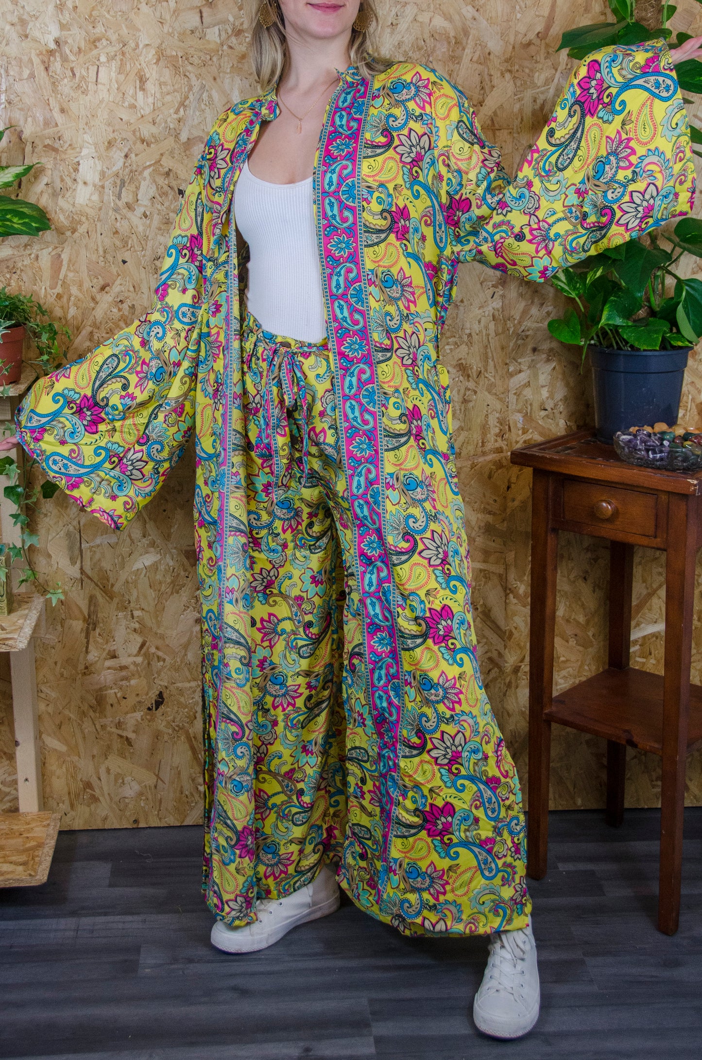 Long Kimono - Pineapple Paradise