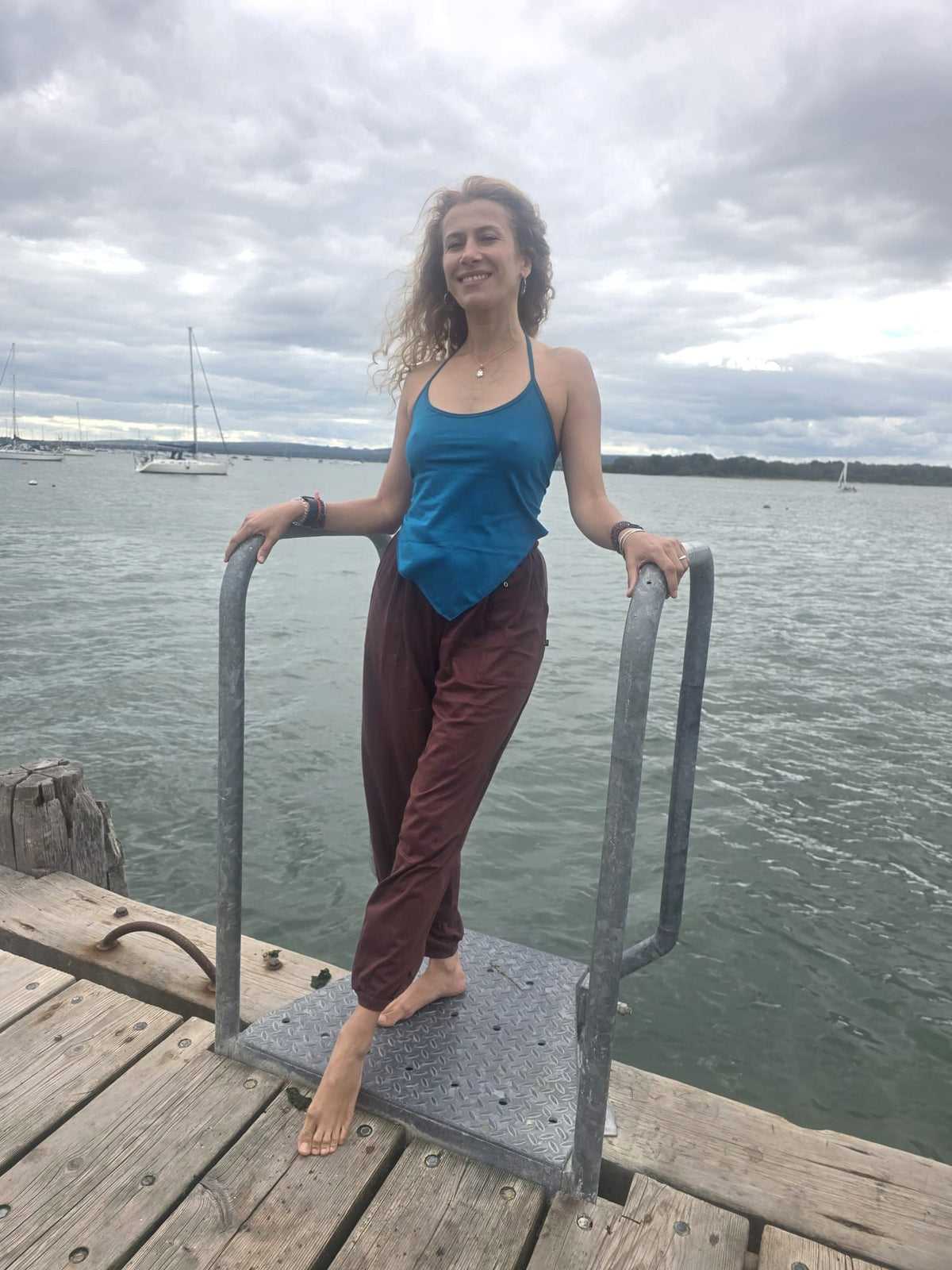 Organic Cotton 'Joggers' in Brown