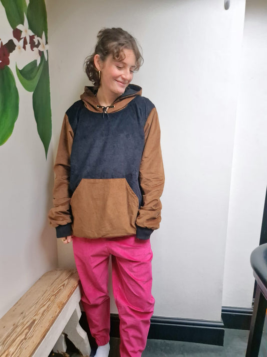 Two Tone Organic Corduroy Hoodie