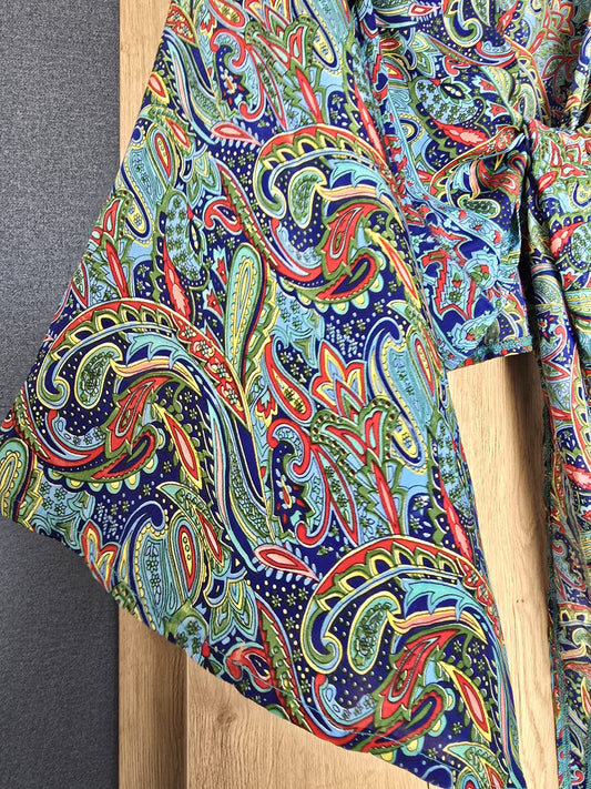 Love top in Peacock print (Pre loved)