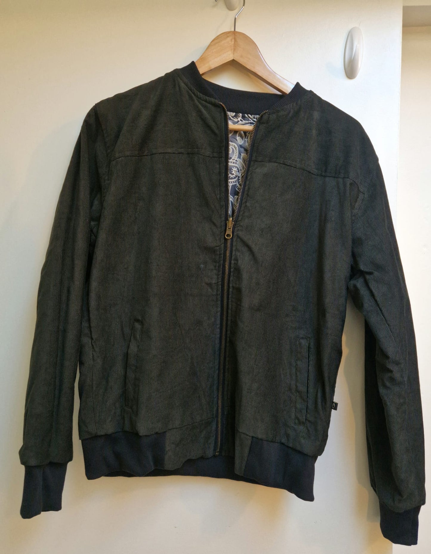 Reversible Jacket (dark green/black flower)