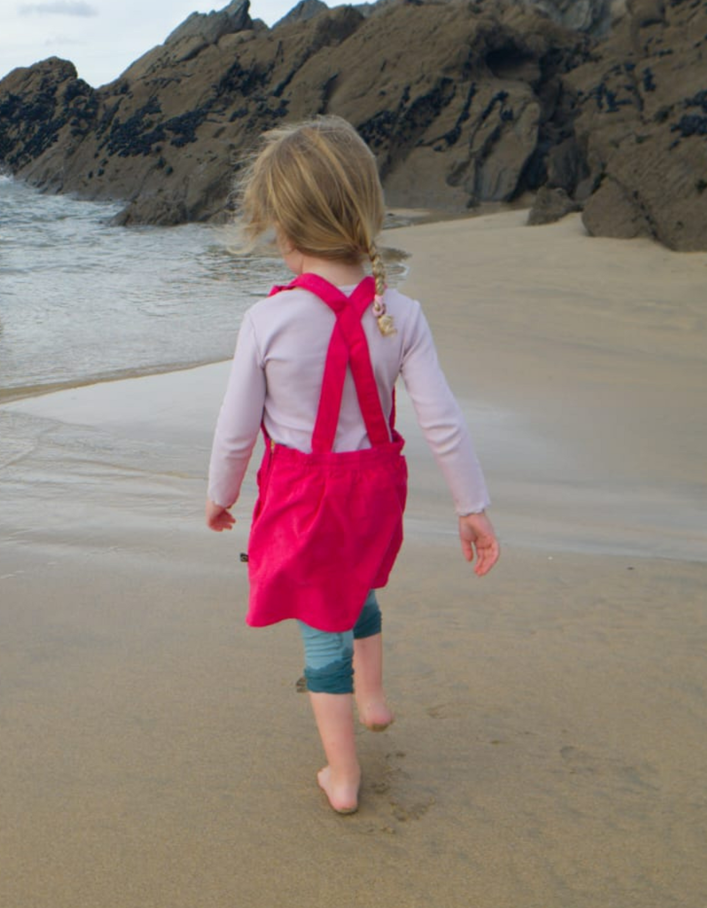 Kids Organic Cord Pinafore