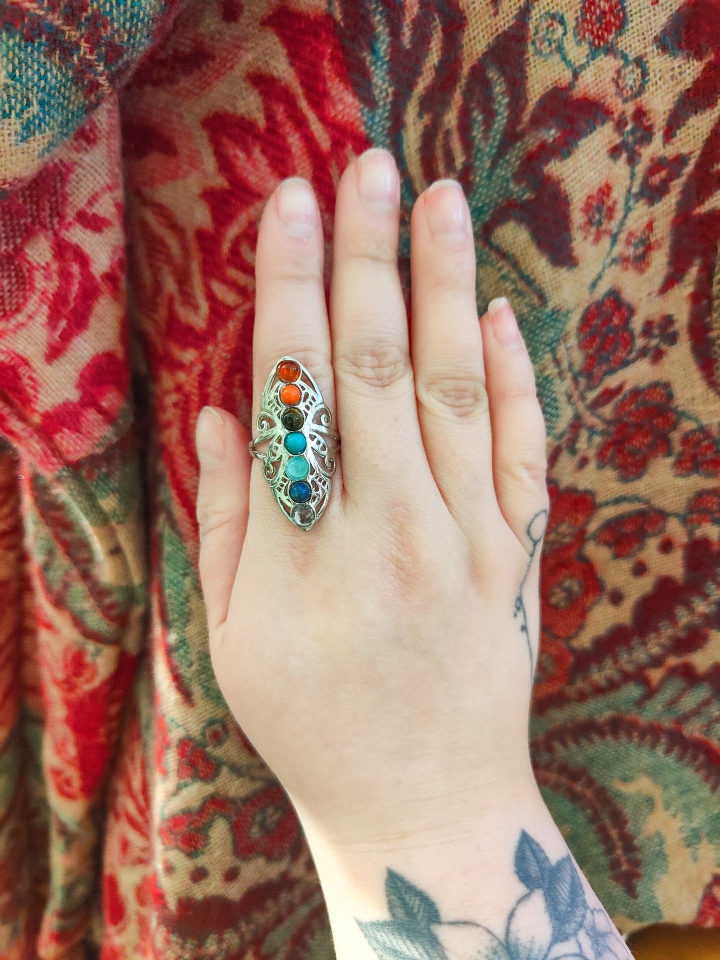Gemstone Chakra Ring