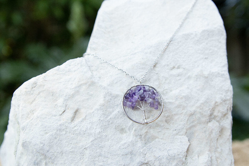 Tree of Life Necklace - Various Gemstones