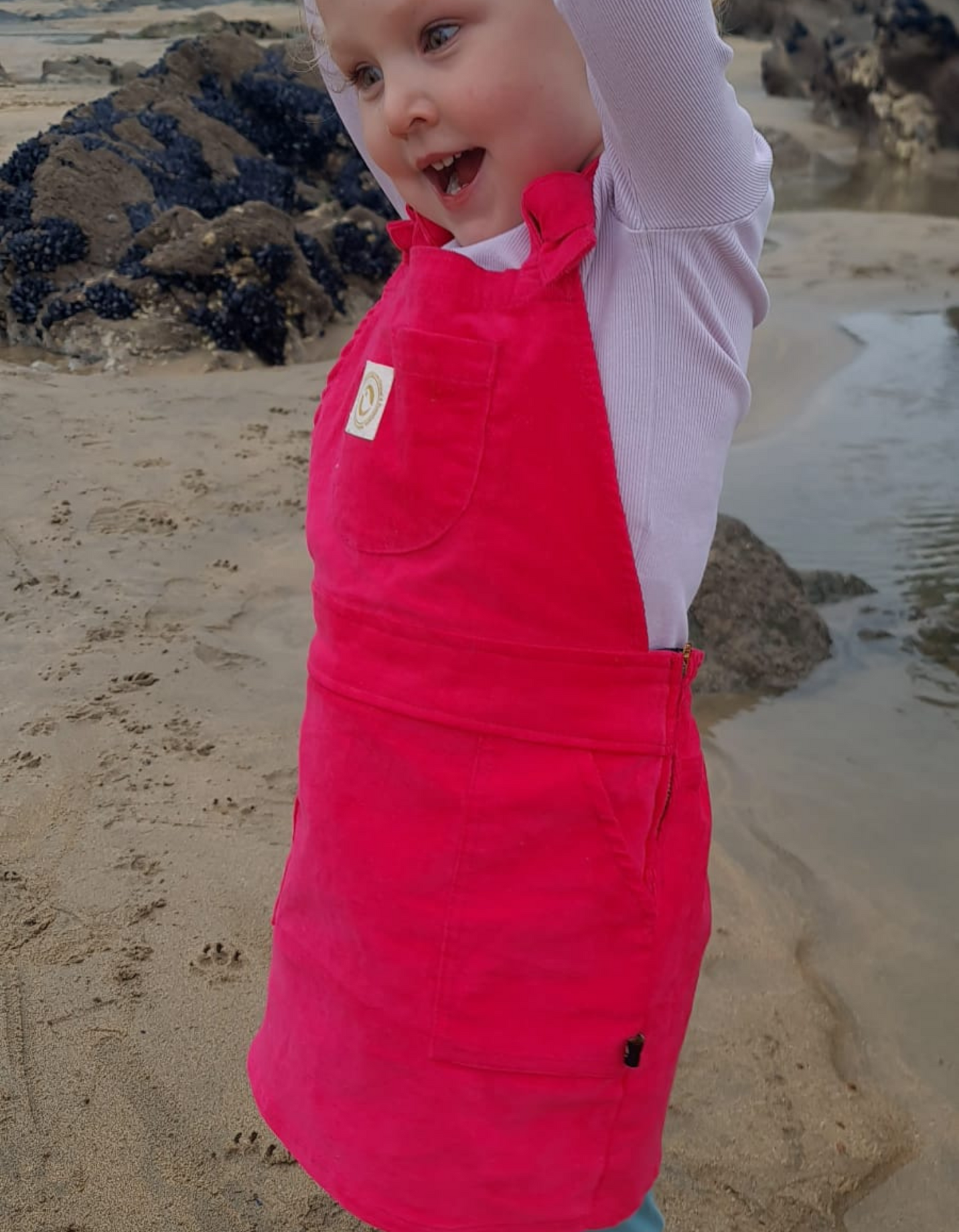 Kids Organic Cord Pinafore