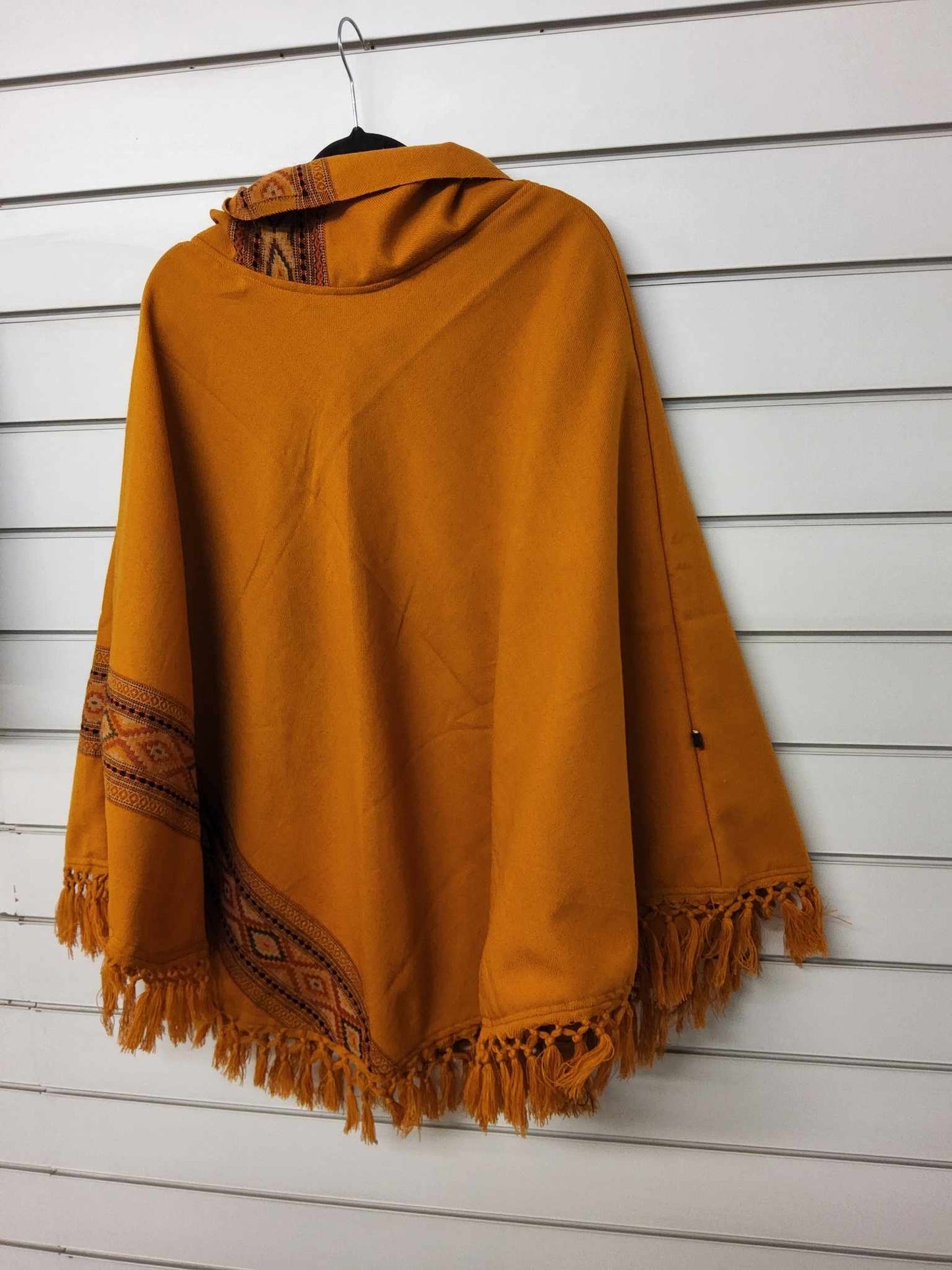 Organic Cotton Cowl Neck Poncho - Aztec