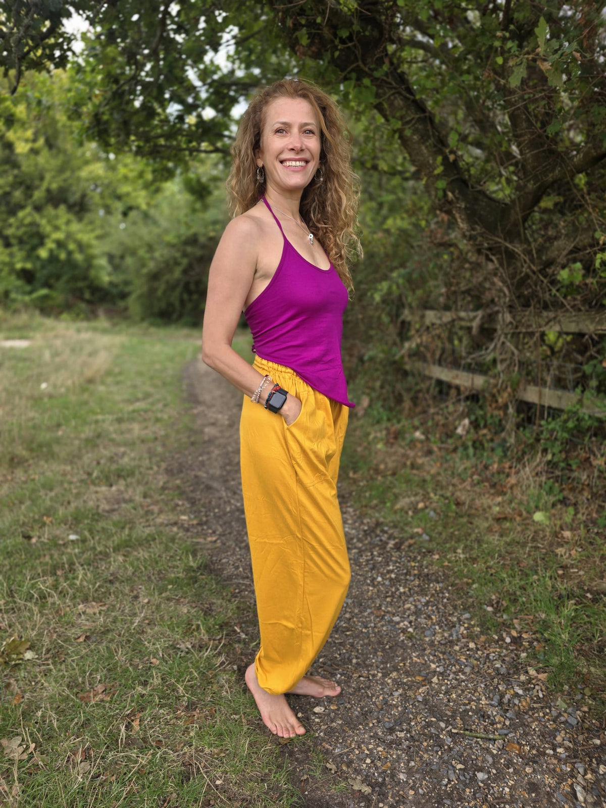 Organic Cotton 'Joggers' in Yellow
