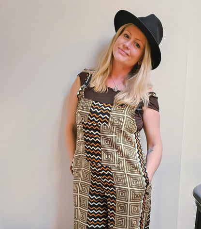 Organic Rayon 3/4 Length Dungarees