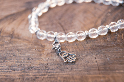 Gemstone Bracelet with Charm