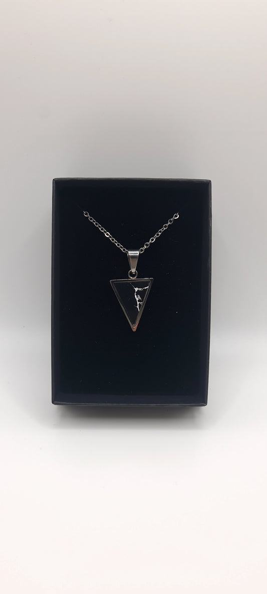 Obsidian Triangle Necklace