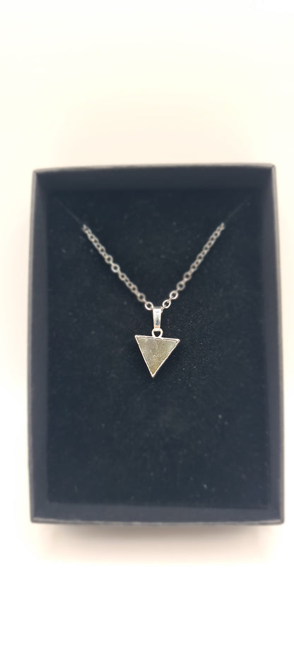 Labradorite Gemstone Triangle Necklace