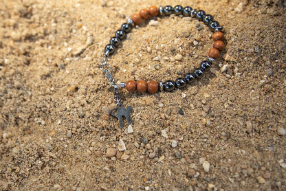 Gemstone, Wood & Charm Bracelet & Earring Set