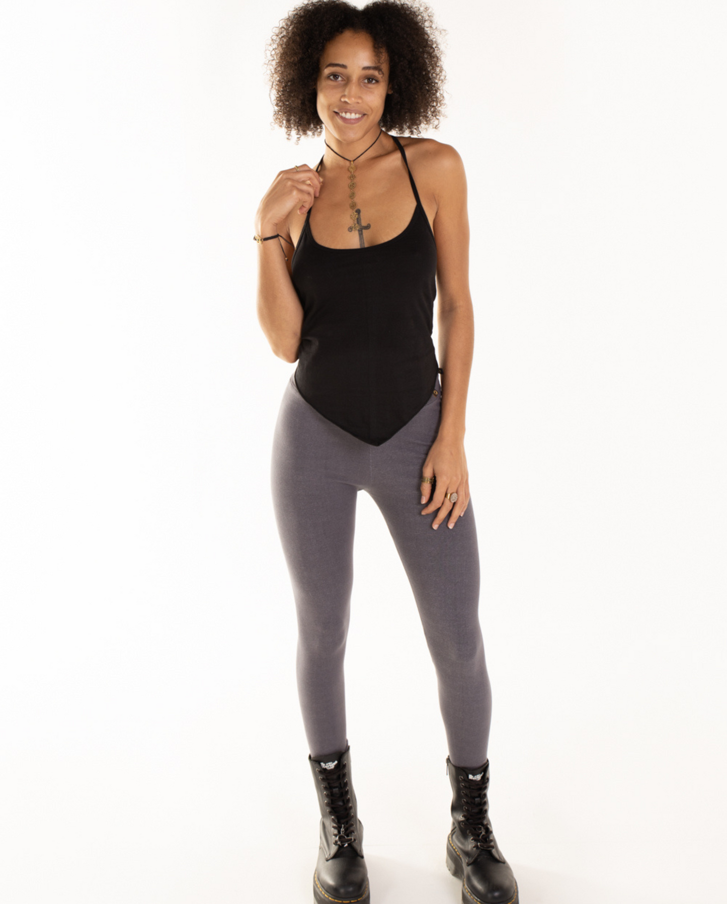 Organic Denim Cotton Leggings