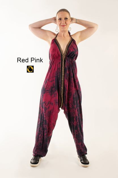 Recycled Silk Jumpsuit: Pinks