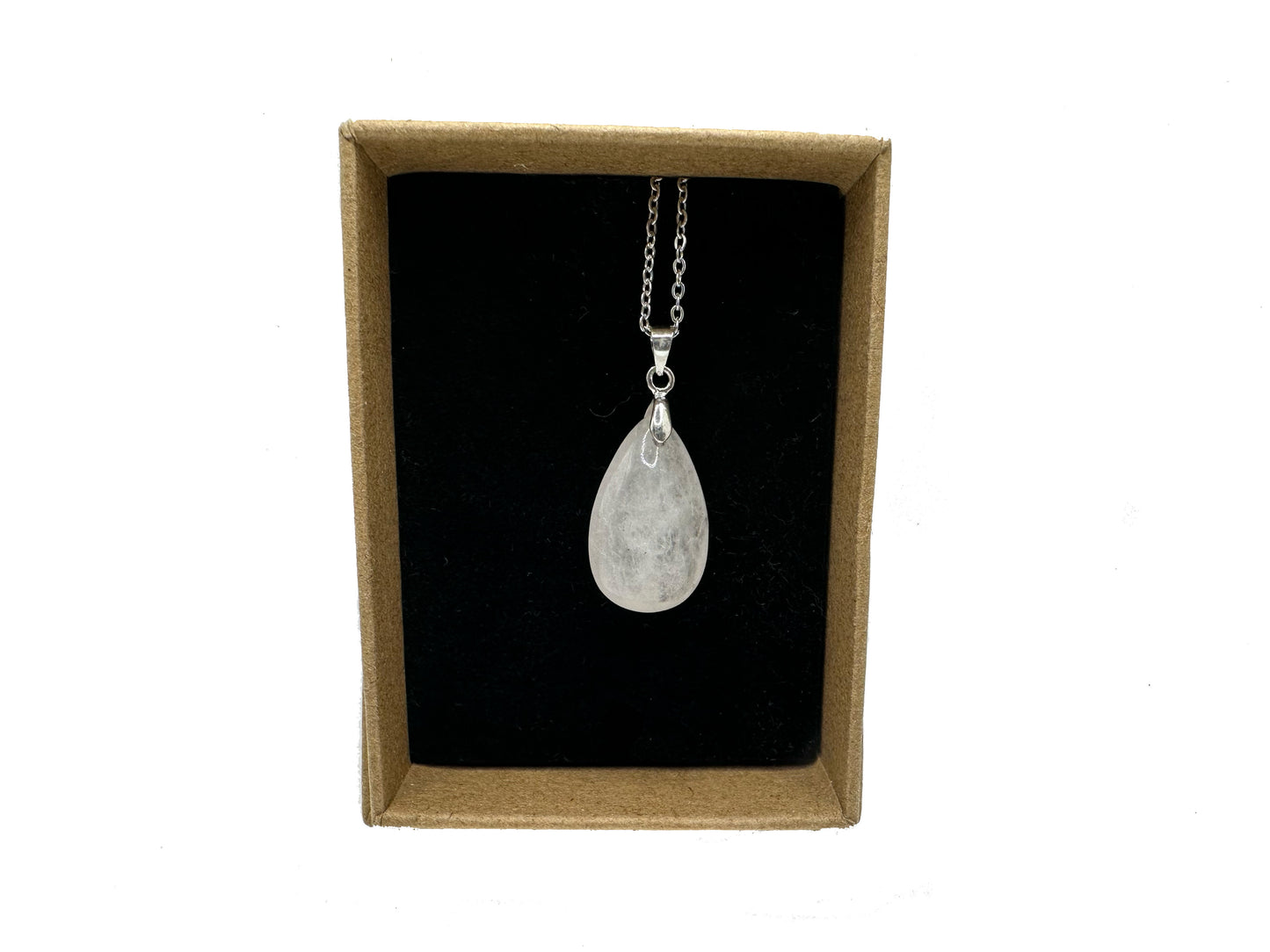 Clear Quartz Teardrop Pendant