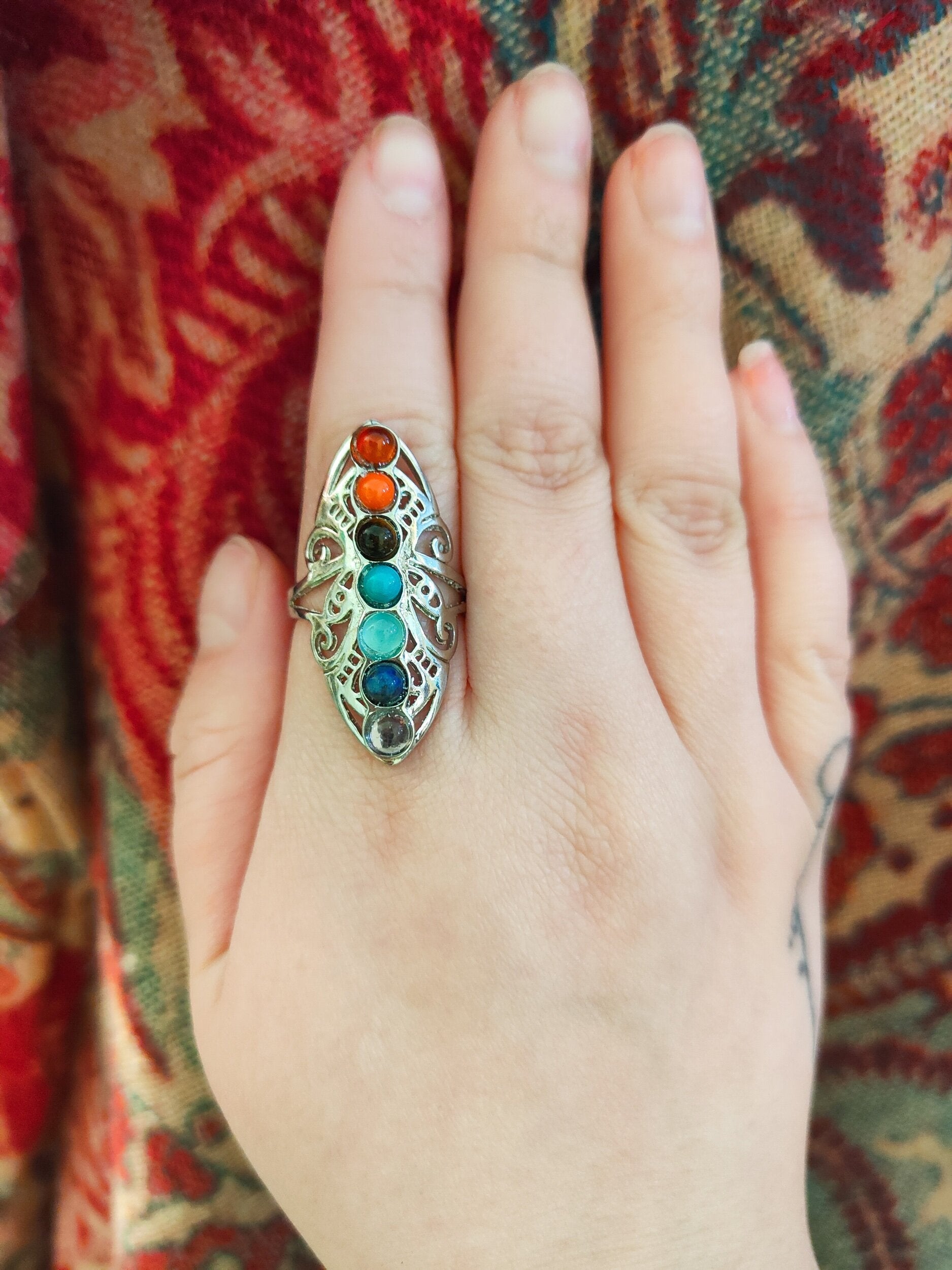 Gemstone Chakra Ring