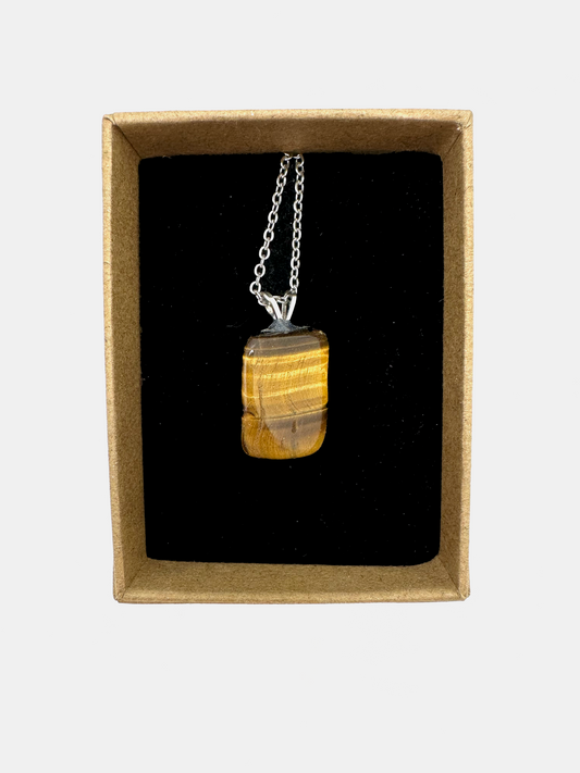 Tigers Eye Double Loop Necklace