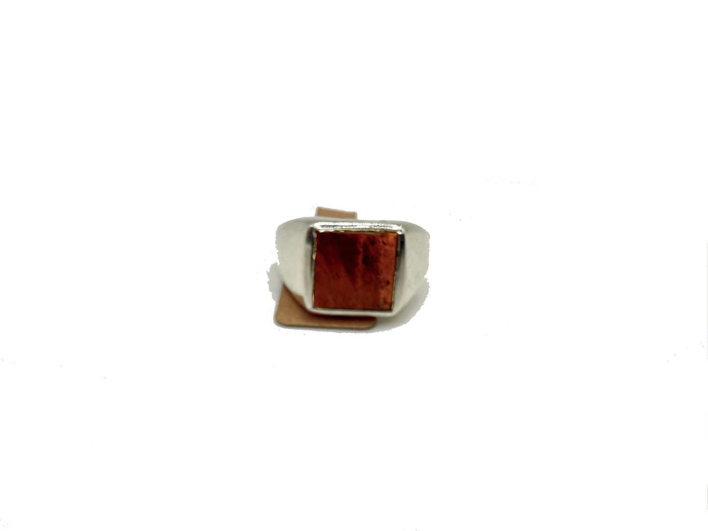 Squared Tigers Eye & 925 Sterling Silver Ring