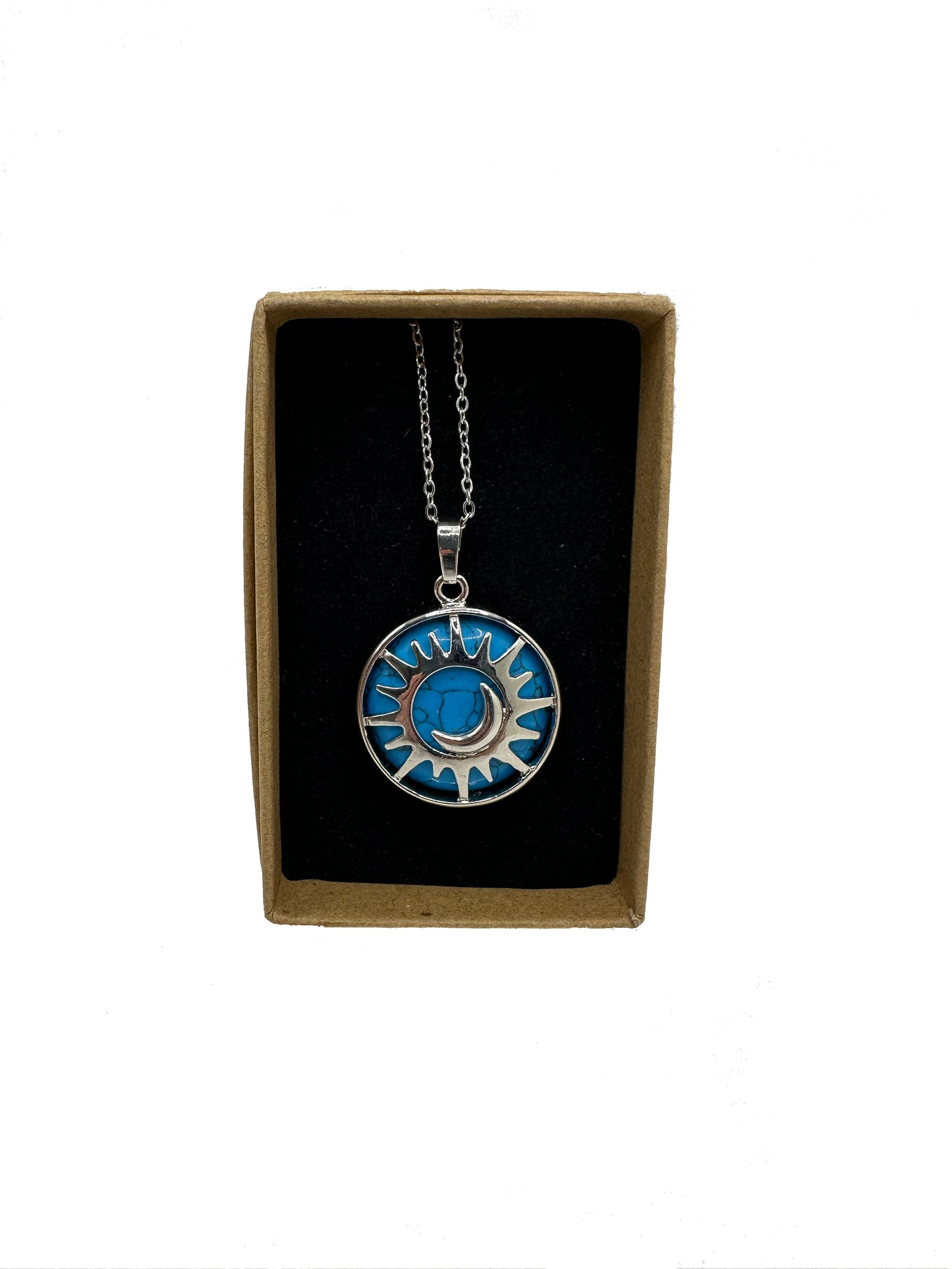 Turquoise Sun and Moon Necklace